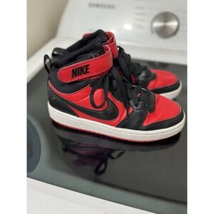 Size 3.5 - Nike Court Borough Low Recraft Black University Red 2023